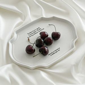 보네르 프렌치 플레이트 감성 레터링 접시 그릇 앞접시 집들이선물 세트 포장 23cm