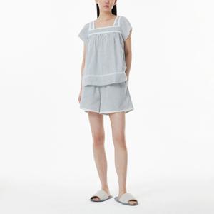 여 시어서커 셔링 3부 파자마 팬츠 (4 colors)