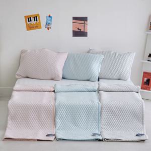 국내산 듀라론냉감 선염 삼중직 냉감패드 육각패턴 SS/Q/K