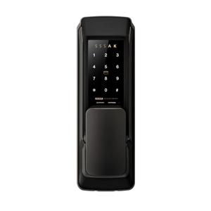 카드키 현관 도어락 미니푸시풀 번호키 무타공 자가설치 AK-S101P 다크그레이