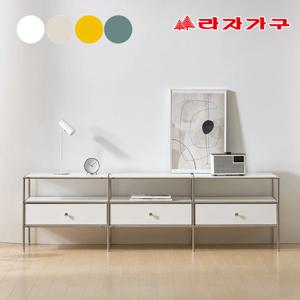 세레나 미드센추리 모듈 철제 2단 선반 수납 거실장 1800