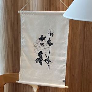 린넨 그림 걸개 패브릭 족자 가리개
