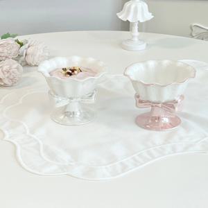 리본 고블렛 아이스크림 요거트 디저트 아포카토 볼