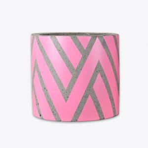 아트 패턴 시멘트 원형 화분 / 중형 대형 특대형 화이트 핑크 헤링본 거실 실내 인테리어