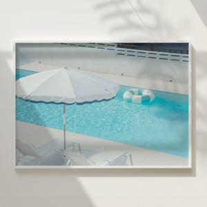 수영장 여름 포스터 파라솔 윤슬 물빛 물결 감성 인테리어 소품 액자