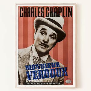 찰리 채플린 Monsieur Verdoux 무슈 베르두 빈티지 고전 영화 포스터 액자