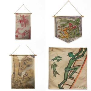 패브릭포스터 미술작품 월배너 가랜드 6size 50picture 이중섭