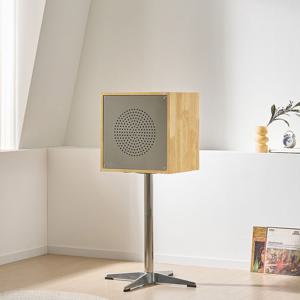 사운드 오브 뮤직 홈오디오 침실 거실 인테리어 수납형 블루투스 스피커 정사각형(스탠드포함)