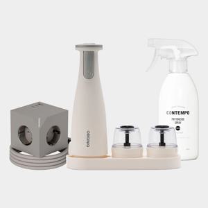 [동채 공동구매]그라인더 기본세트+멀티탭1.5m+ 편백오일스프레이500ml 세트