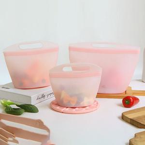 실리콘 지퍼백 스탠딩 다회용 3size 세트