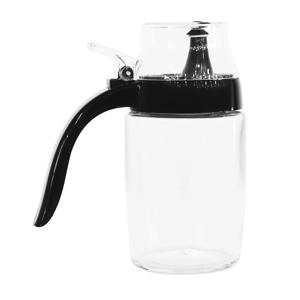 원터치 유리 오일병 식용유 기름 양념통 250ml (블랙)