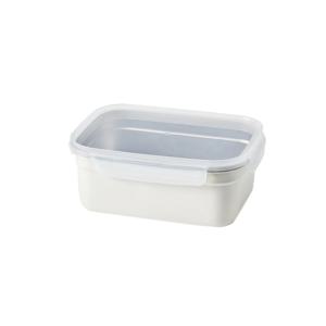 스태커블 스테인리스 국산 밀폐용기 직사각 화이트 1.91L