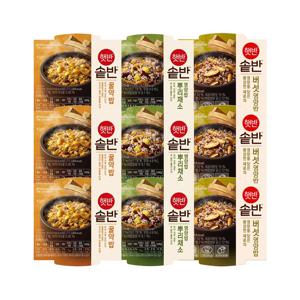 햇반 솥반 9개 세트 (꿀약밥x3+뿌리채소x3+버섯영양x3)