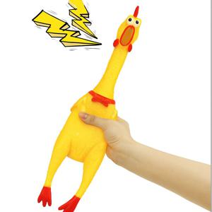 소리나는 엽기닭 장난감 대형견 강아지 삑삑이 인형 터그 애착인형 32cm
