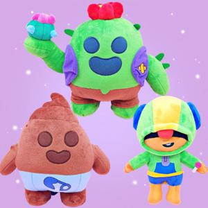 브롤스타즈 인형 레온 스파이크 응가스파이크 브롤 중형 대형 굿즈 선물 소품 인형 25cm