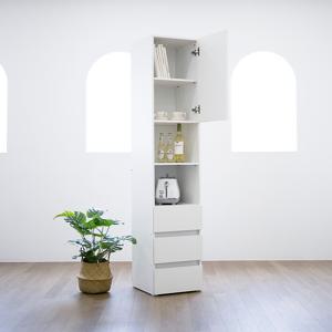 이투스 슬림 키큰장 H1910  3단 서랍장 W300 틈새수납장 다용도 책장 그릇선반