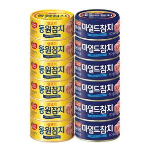 라이트스탠다드참치 85g*6캔+마일드참치 90g*6캔