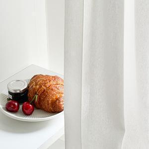 맞춤 쉬플린 테크 쉬폰+린넨 리드밴드 형상기억 커튼