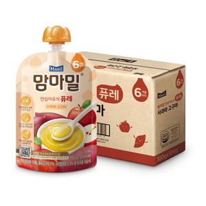 맘마밀 안심이유식 퓨레 6개월 사과와고구마 100g*10팩