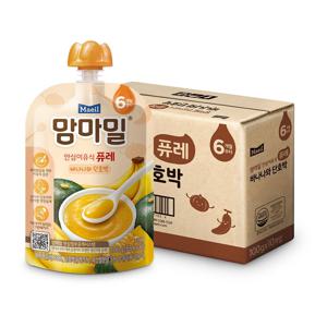 맘마밀 안심이유식 퓨레 6개월 바나나와단호박 100g*10팩