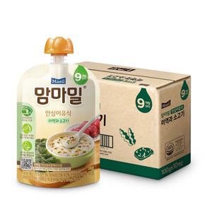 맘마밀 안심이유식 9개월 미역과소고기 100g*10팩