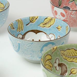 몽키 우동기 캐릭터 라멘 국수그릇