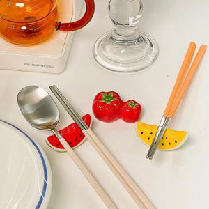 귀여운 과일모양 수저받침 미니 수박 토마토 플레이팅 숟가락 젓가락 받침대 집들이 선물