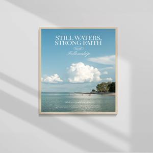 크리스천, 바다 여름포스터 구름 인테리어포스터 한여름 Still Waters