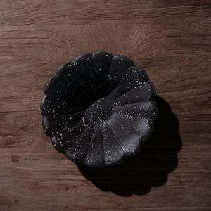 Pieona 블랙 꽃그릇 예쁜보울 샐러드그릇