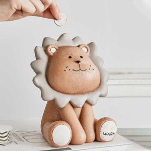 [해외] 북유럽 사자 동전 지폐 저금통 인테리어 장식 소품 2colors 2size