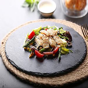 스톤 원형 플레이트 돌접시 스테이크 디저트 플레이트 접시 25cm