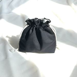 핸드메이드 블랙 린넨 복조리 파우치 화장품 생리대 수납 정리