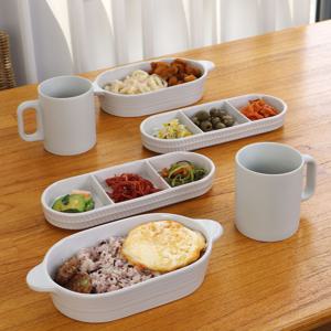 주름 2인 식기세트 6P (보울2P+찬기2P+머그2P)