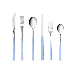 316 유광 커트러리 마블 오션블루