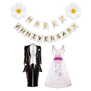 화이트 결혼기념일 풍선 가랜드 세트 결혼기념일 파티