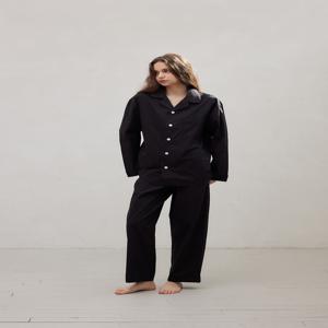 breeze long pajamas set_ black