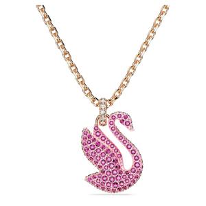 Swan 펜던트, 스완, 미디엄, 핑크, 로즈골드 톤 플래팅