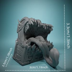 TEMU 던전 & 드래곤 3D 프린트 가슴 모조 미니어처 - RPG 및 테이블탑 게임에 이상적, 내구성 있는 ABS 수지, 쉽게 칠할 수 있는 디테일, 방 장식에 완벽