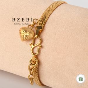 TEMU 여성을 위한 우아한 하트 모양 참 팔찌 - 반짝이는 큐빅 지르코니아, 18K 금도금 티타늄 스틸, 저자극성 및 산화 방지 - 발렌타인데이, 어머니날, 생일 선물용 완벽한 선물 상자 포함