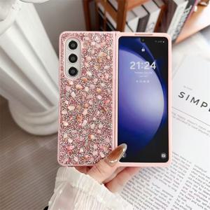 TEMU Glitter Diamond 새로운 스타일, zfold5 모바일 폰 케이스에 적합, fold4 보호 커버, 접이식 화면 fold6