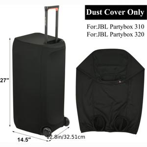 TEMU JBL Partybox 310/320 먼지 커버 - 탄성 밴드가 있는 탄성 스트레치 보호 케이스, 휴대용 스피커 커버, 폴리에스터 소재, Partybox 310/320용 (스피커 포함되지 않음), 가정 정리용 보관함, 바구니, 가정 정리용 빈 및 용기