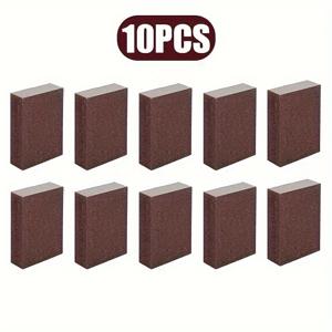 TEMU 10개 실리콘 탄소 마법 스펀지 세트 - 냄비, 팬 및 표면, 녹 및 얼룩 제거, 내구성 있는 플라스틱 재질, 주방 청소 필수품|인체공학적 그립|내구성 있는 플라스틱 스펀지|수세미