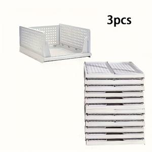 TEMU 서랍이 있는 플라스틱 옷장 정리함 5개/3개 세트, 독립형 수납 바구니, 빠른 조립, 접이식 디자인, 방수 기능, 전원 불필요, 의류 정리에 적합