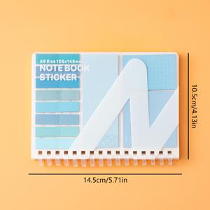 TEMU 280장/세트 캔디 컬러 멀티펑셔널 노트북 조합 팩 스티커 메모 인덱싱 스티커 수평선 노트북 포인터 네개입 코일 루스리프 북 방수 커버 소프트 코일 수평선 루스리프 북|북커버
