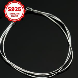 TEMU 1개 S925 풋 체인 2.6g 순수 은색 저알레르기성, 삼단 뱀뼈 풋 체인 반짝이는 은빛 주얼리 고급스러운 매력 일상 다용도, 발렌타인데이 생일 어머니날 선물, 캐주얼 의상/선물/휴가용, 순수 은색 풋 체인
