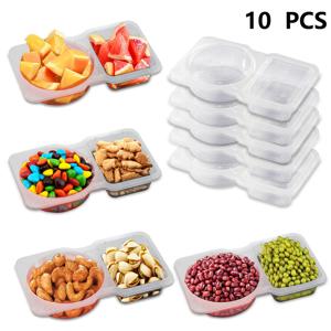 TEMU 10/15/20/30pcs 이중 보관함 조미료 용기, 휴대용 재사용 가능한 소스 용기, 이중 보관함, 딥 오일, 식초, 고추장, 견과류 치즈 접이식 뚜껑 스낵 용기