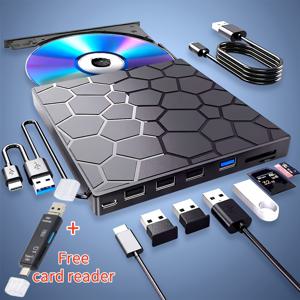 TEMU 초슬림 휴대용 외장 CD/DVD 드라이브 - 고속 USB 3.0 DVD 플레이어 및 CD 버너, 노트북 및 데스크탑용 - 맥, 11/10/8/7, 리눅스 등과 호환 가능|CD플레이어