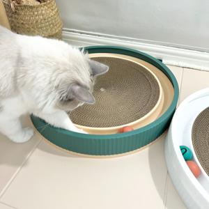 TEMU 고양이 대형 리필 트랙볼 원형 스크래쳐 평판형 장난감