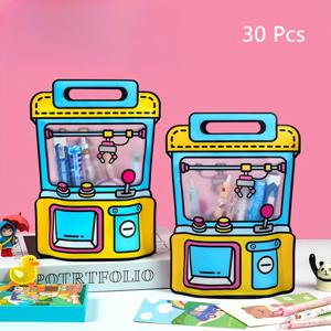 TEMU 30pcs 컬러풀한 냄새 방지 우주선 포획기 선물 가방 - 재사용 가능, 재봉 및 지퍼 잠금 기능이 있는 핸들 및 지퍼 잠금 기능, 파티, 공예 및 수공예 용품을 위한 혼합된 색상