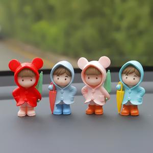 TEMU 4pcs 귀여운 커플 인형과 우산 - 홈과 대시보드 장식용 레진 미니어처 인형, 거실, 침실, 또는 사무실 장식용 아름다운 우산 인형, 사무실 책상 장식 | 재미있는 디자인 | 세부적인 공예 기술, 귀여운 방 장식|데스크테리어